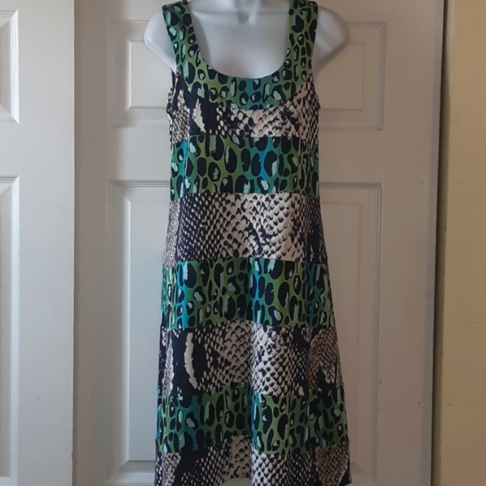 Diane Von Furstenberg Augustine Silk Open Back Midi Dress Animal Print Size 8 - Picture 2 of 13